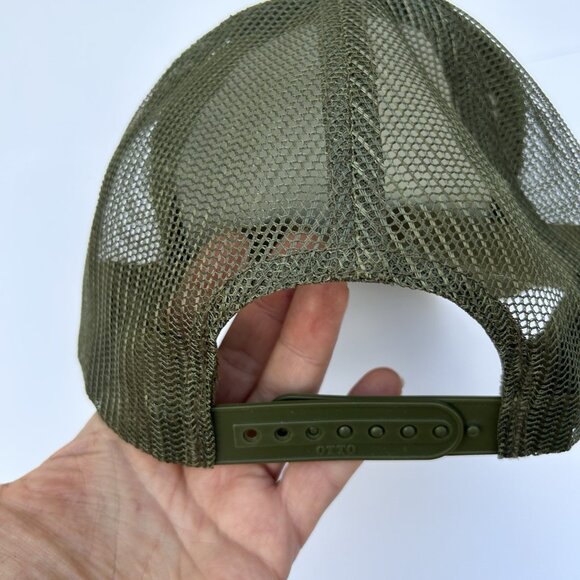 Ascot + Hart for Anthropologie Dolce Vita Green Trucker Hat Cap Boho Outdoor - Picture 3 of 7